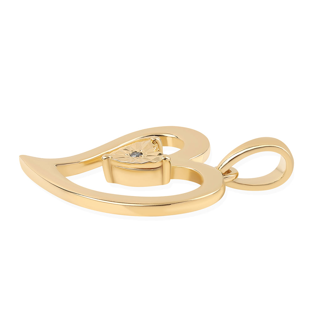 Zawieszka srebrna pozłacana z niebieskim diamentem