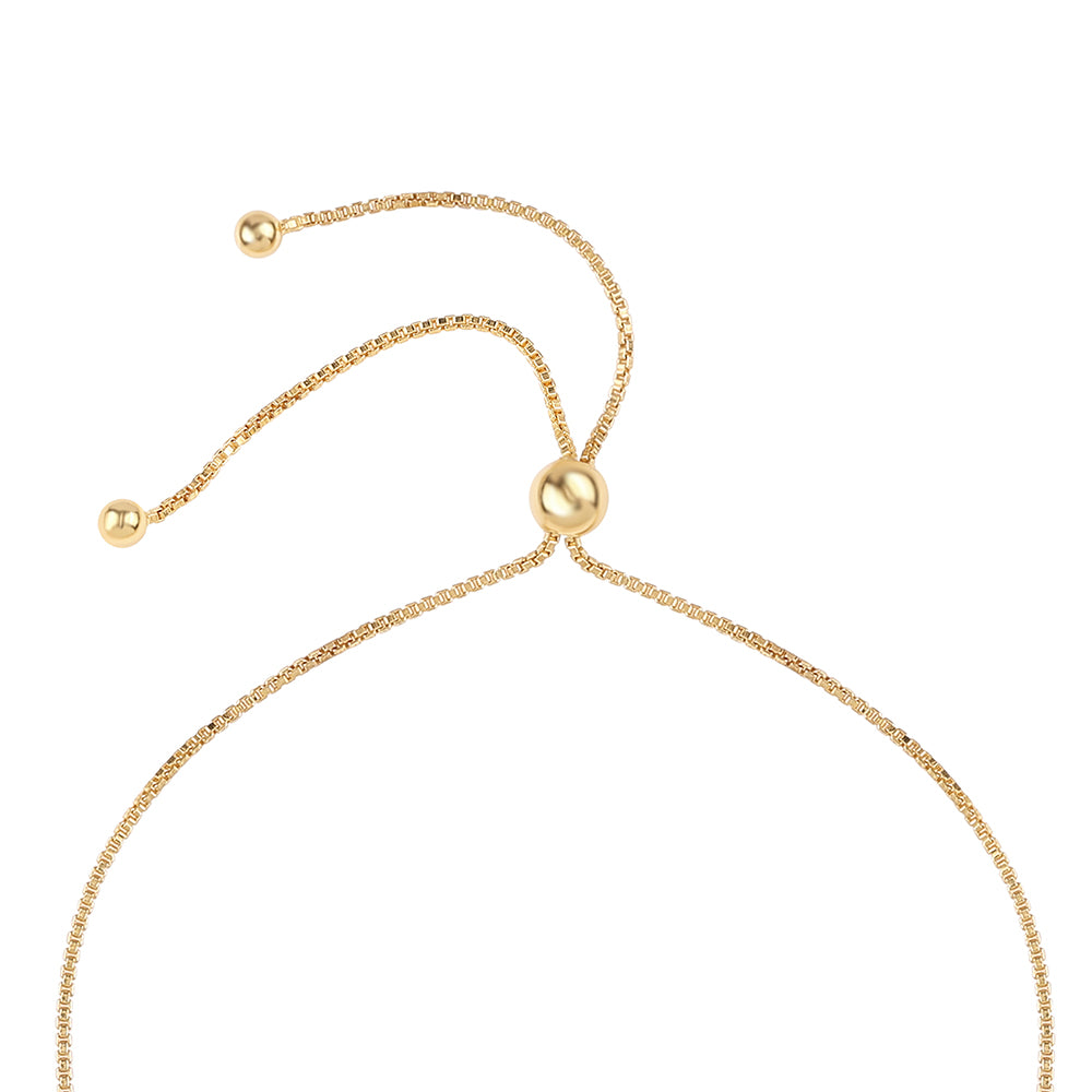 Bransoletka srebrna pozłacana z niebieskim diamentem