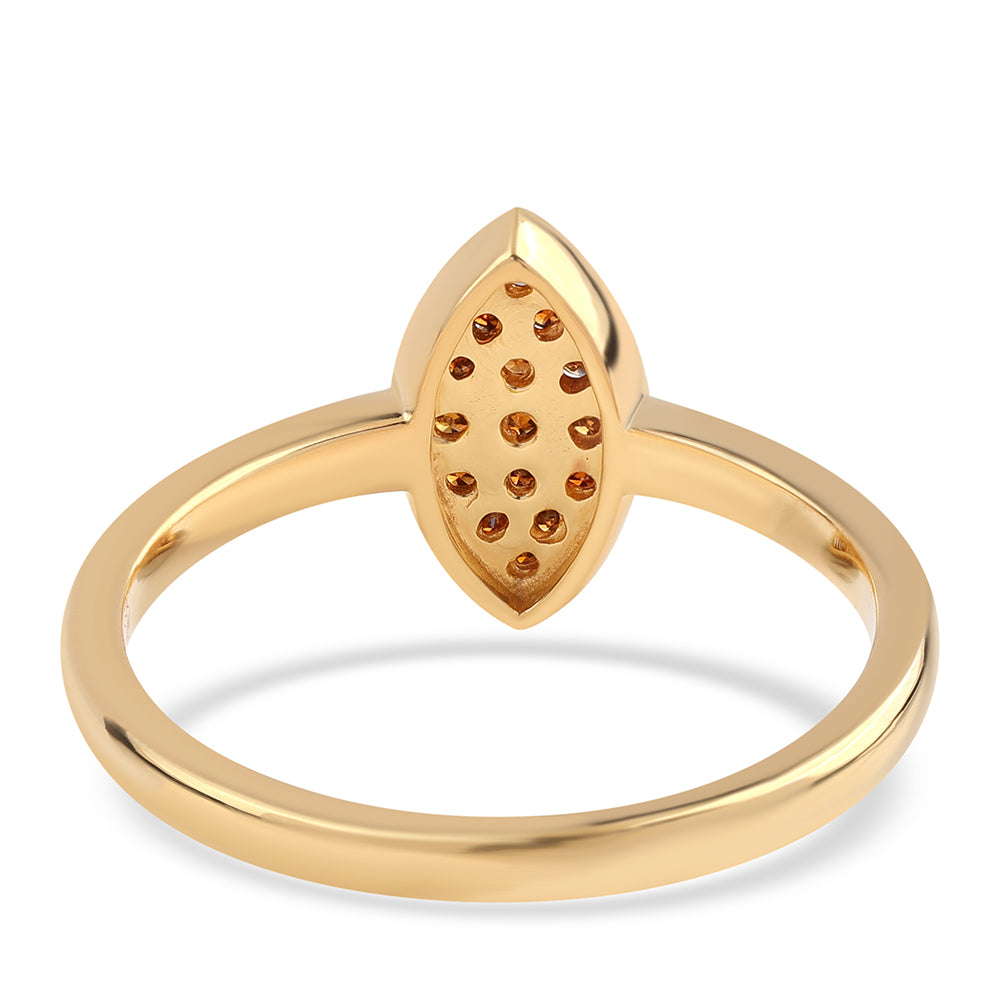 Pierścionek srebrny pozłacany z czerwonym diamentem 2 