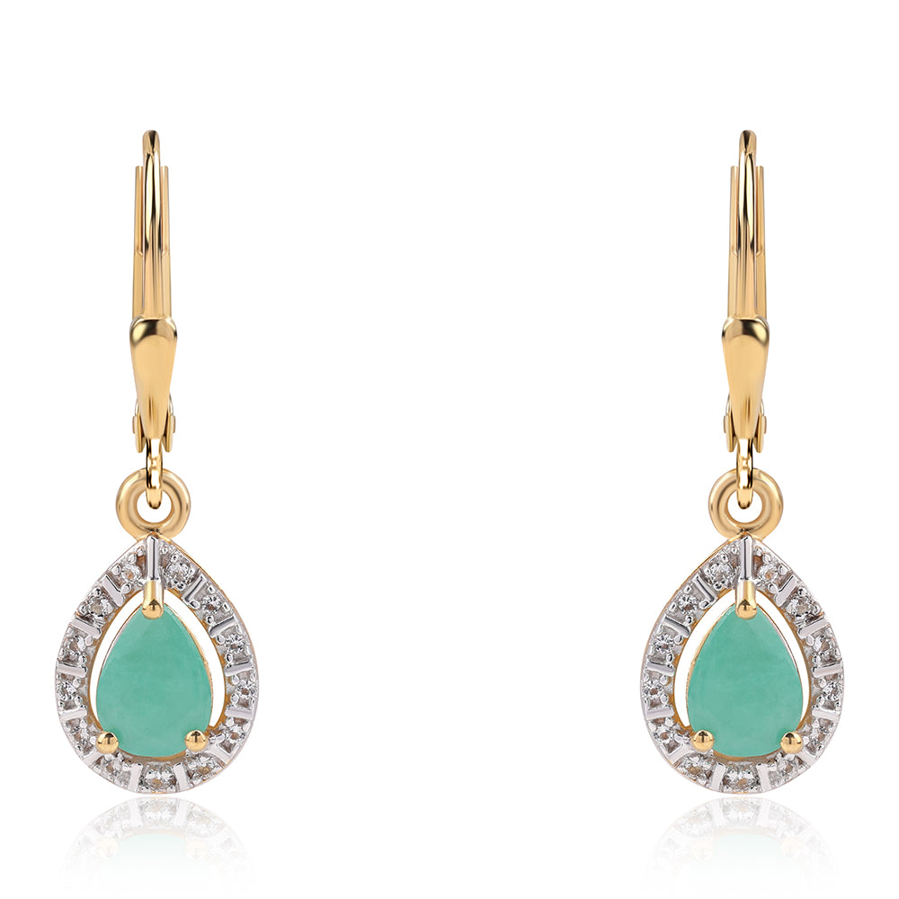 Zestaw srebrne pozłacane z tajskim rubinem i brazylijskim szmaragdem 5 