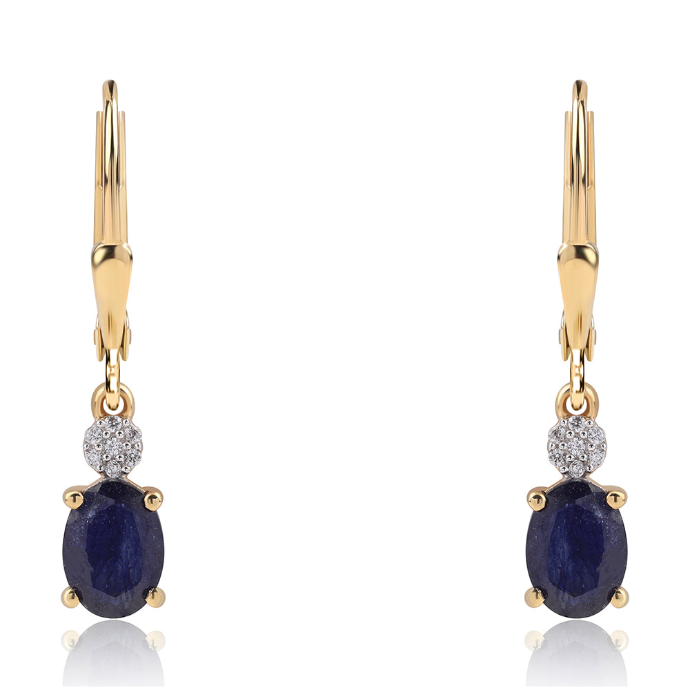 Zestaw srebrne pozłacane z tajskim rubinem i brazylijskim szmaragdem