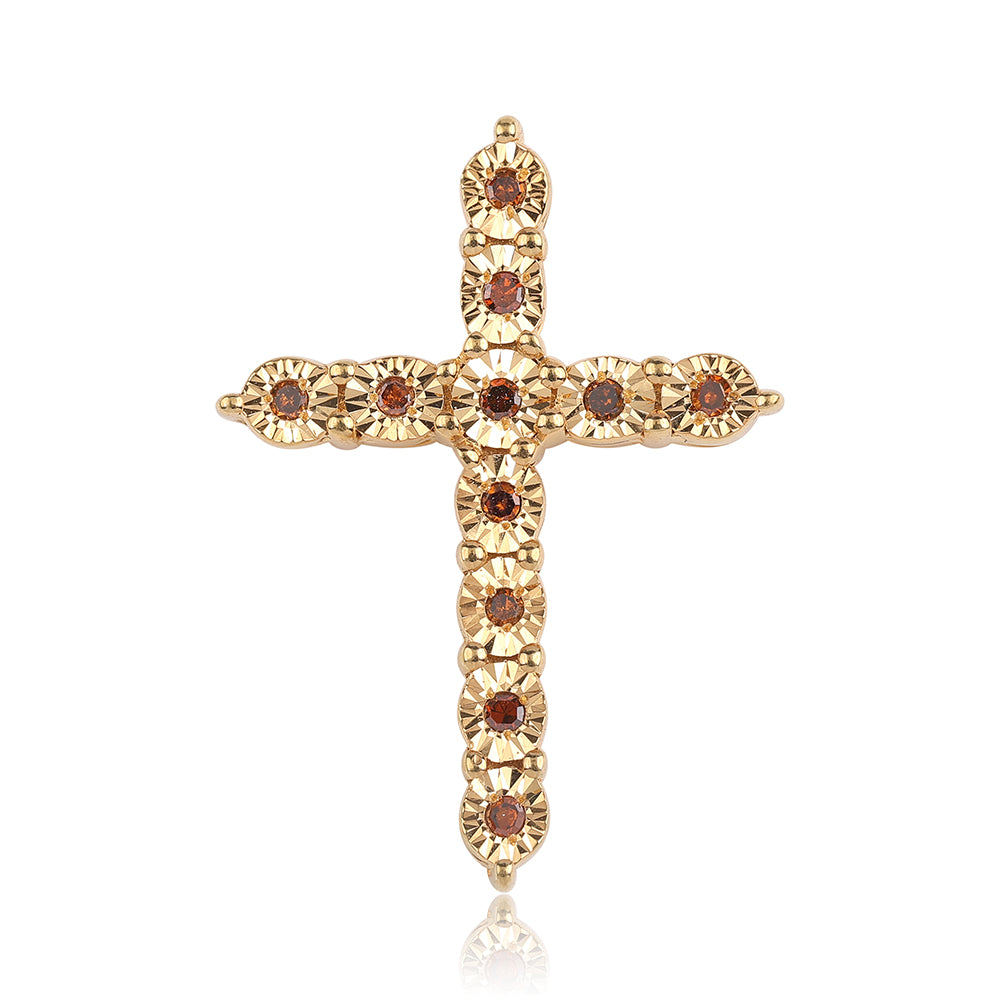 Zawieszka srebrna pozłacana z czerwonym diamentem