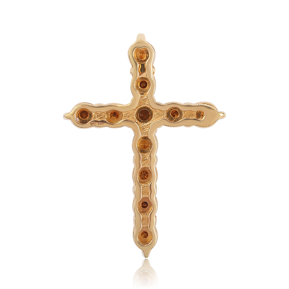 Zawieszka srebrna pozłacana z czerwonym diamentem 2 