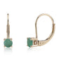 Kolczyki z 9K złota z brazylijskim szmaragdem