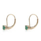 Kolczyki z 9K złota z brazylijskim szmaragdem