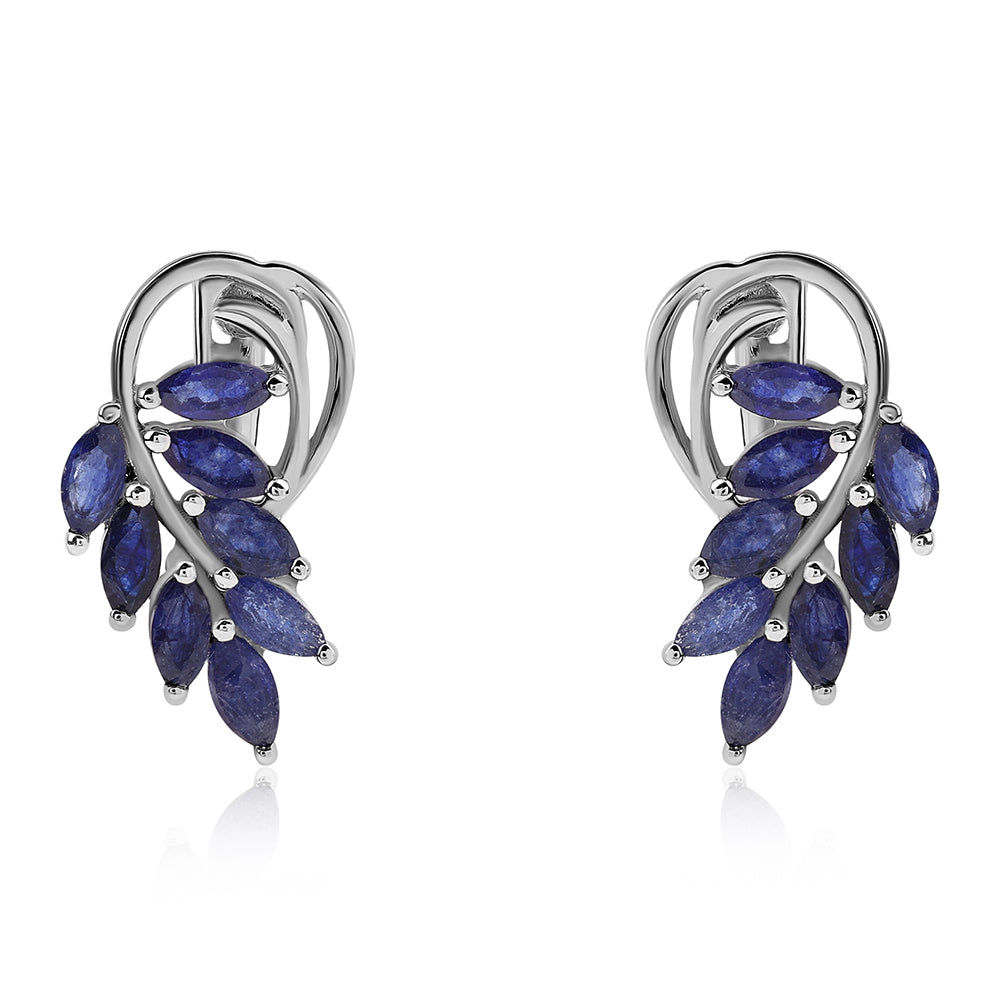 Kolczyki ze srebra próbe 925 z australijskim niebieskim szafirem 1 