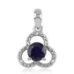 Zawieszka ze srebra próba 925 z australijskim niebieskim szafirem i białym topazem