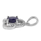 Zawieszka ze srebra próba 925 z australijskim niebieskim szafirem i białym topazem