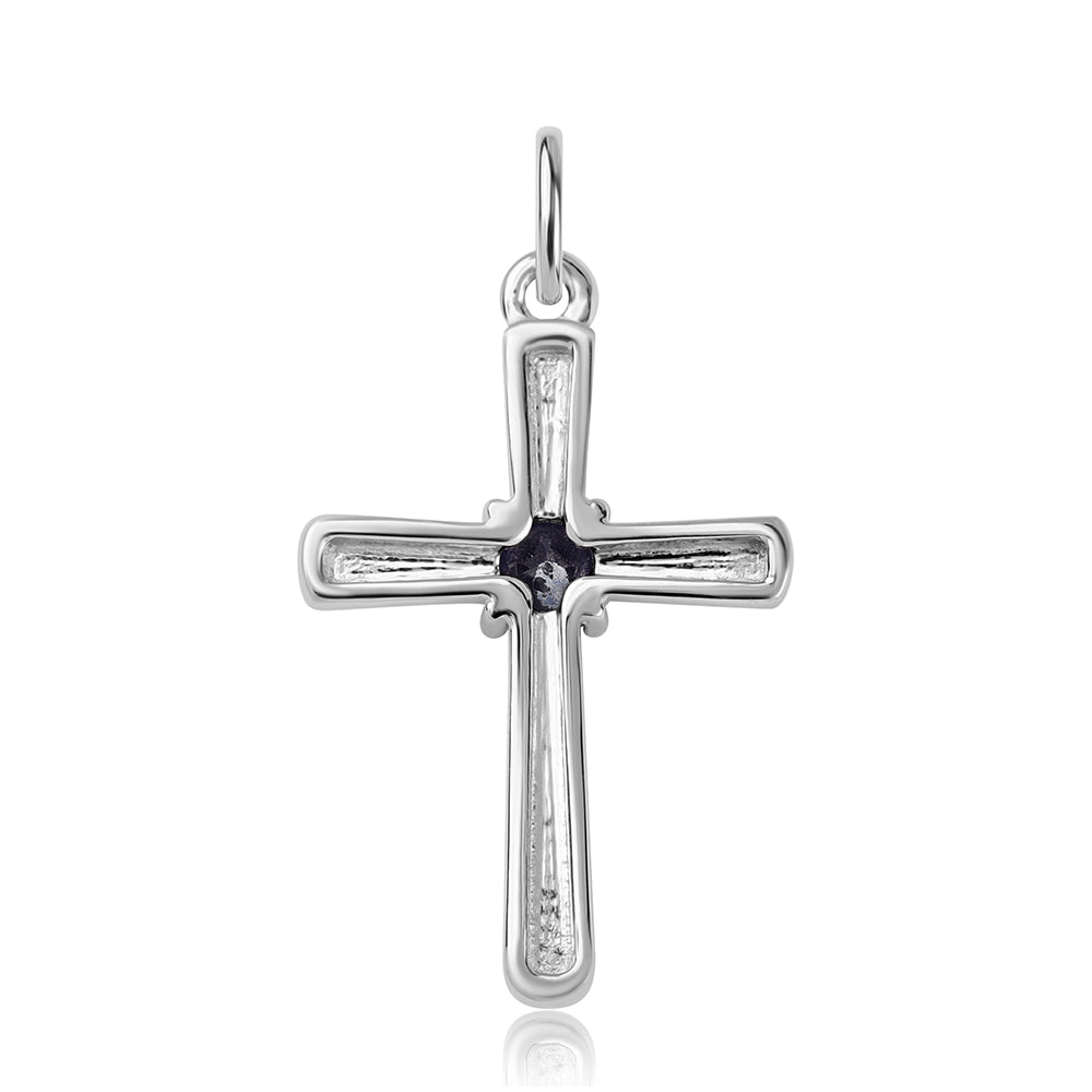 Zawieszka ze srebra próba 925 z australijskim niebieskim szafirem 3 