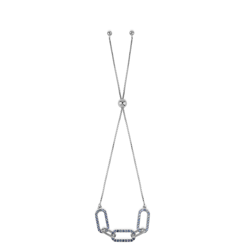 Bransoletka ze srebra próba 925 z australijskim niebieskim szafirem 3 