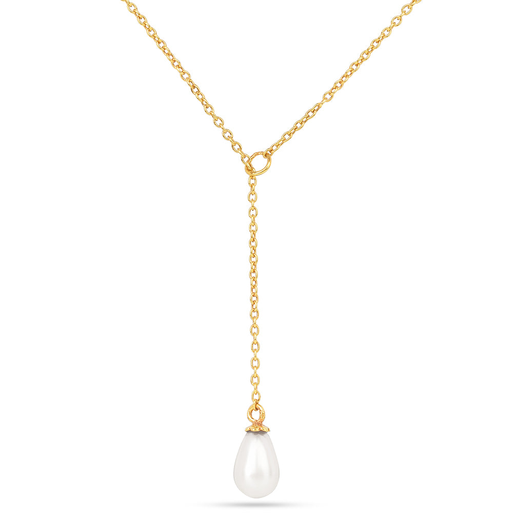 Naszyjnik srebrny pozłacany z kremową perłą słodkowodną 2 