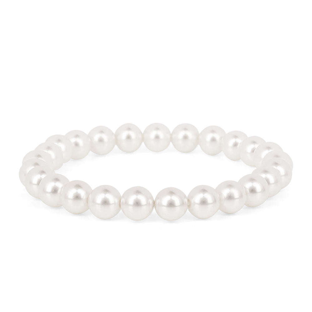 Zestaw srebrne pozłacane z kremową perłą słodkowodną ( Kolczyki+Bransoletka )