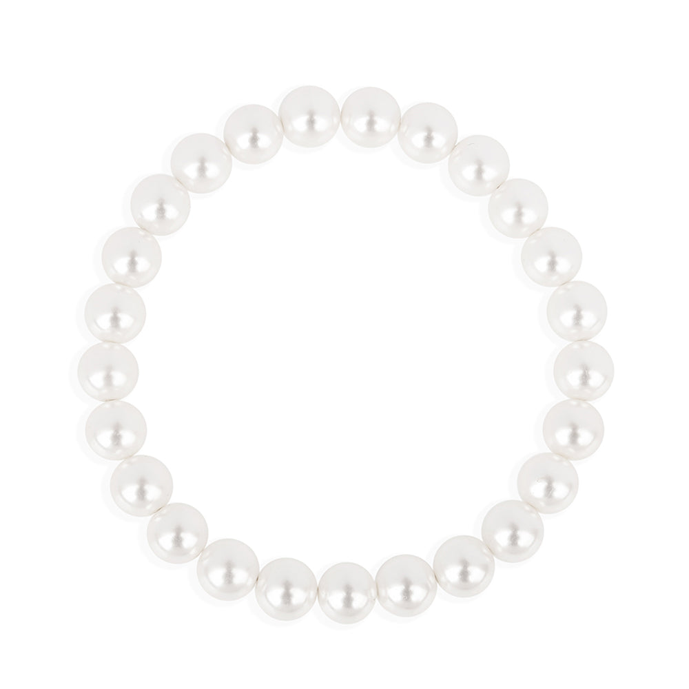 Zestaw srebrne pozłacane z kremową perłą słodkowodną ( Kolczyki+Bransoletka ) 3 