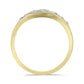 Pierścionek srebrny pozłacany z białym diamentem