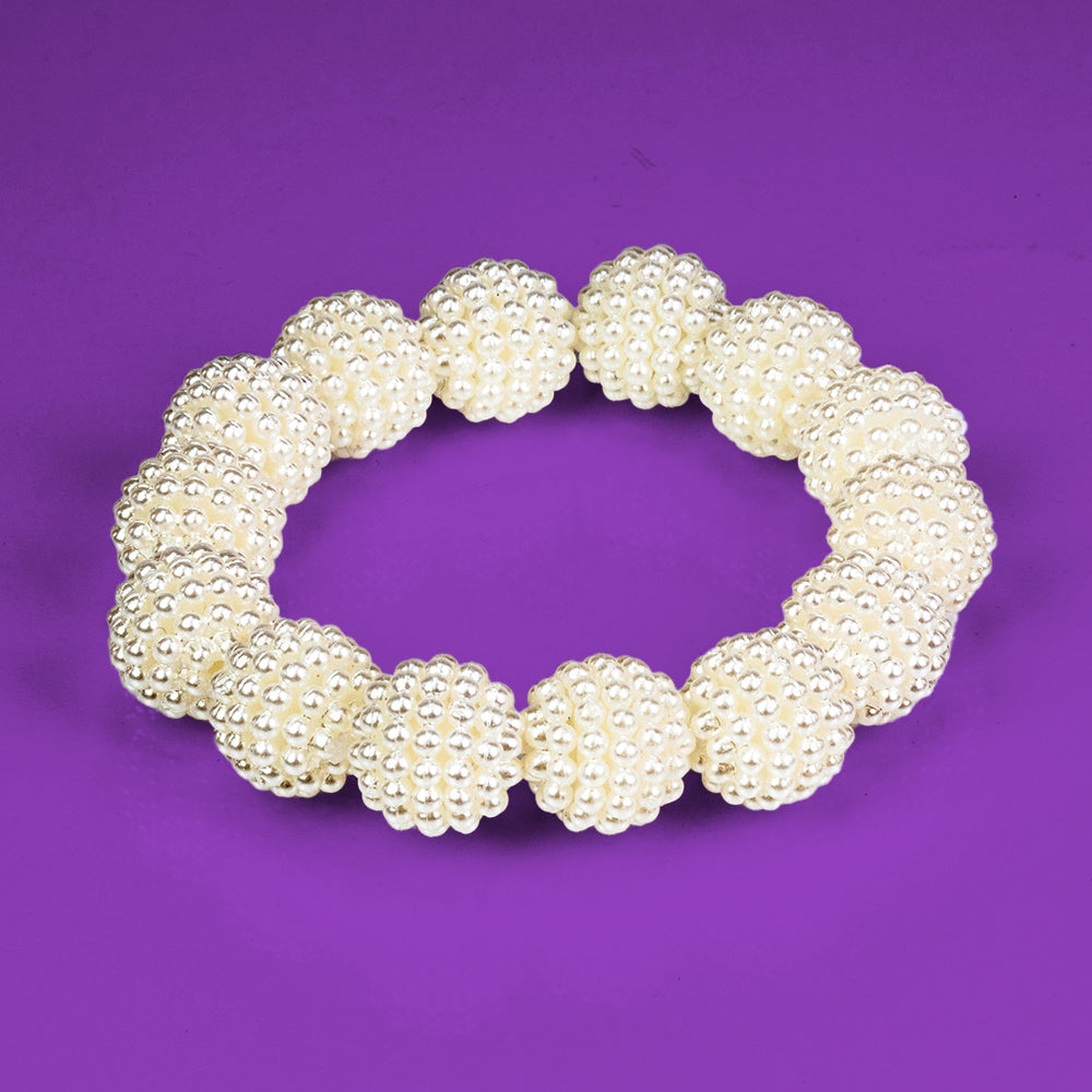 Zestaw pozłacane ze szklaną perłą ( Naszyjnik+Kolczyki+Bransoletka )