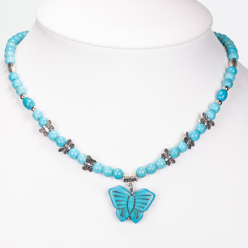 Zestaw pozłacane z turkusem ( Naszyjnik+Bransoletka )