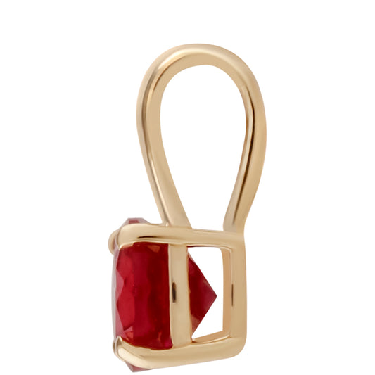 Zawieszka z 9K złota z malgaskim rubinem