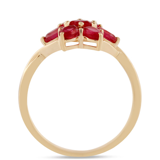 Pierścionek z 9K złota z malgaskim rubinem