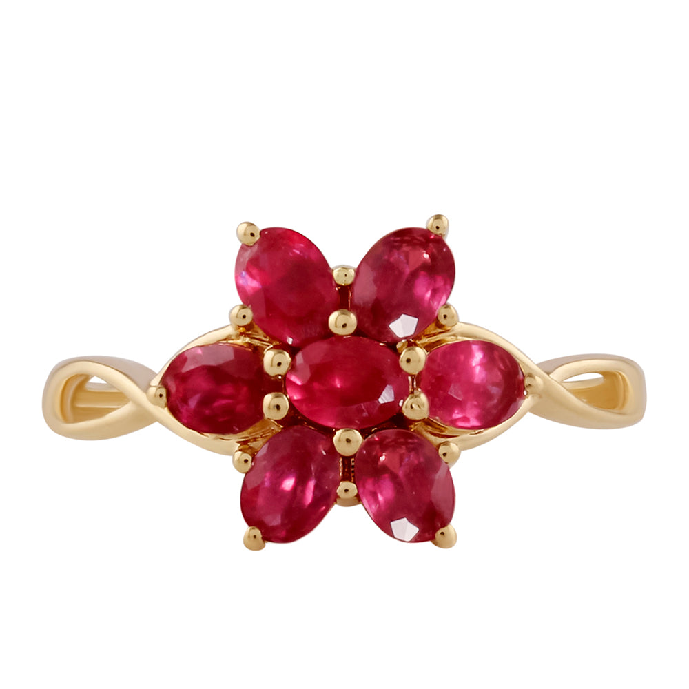 Pierścionek z 9K złota z malgaskim rubinem 1 