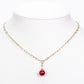 Naszyjnik srebrny pozłacany z czerwoną perłą słodkowodną
