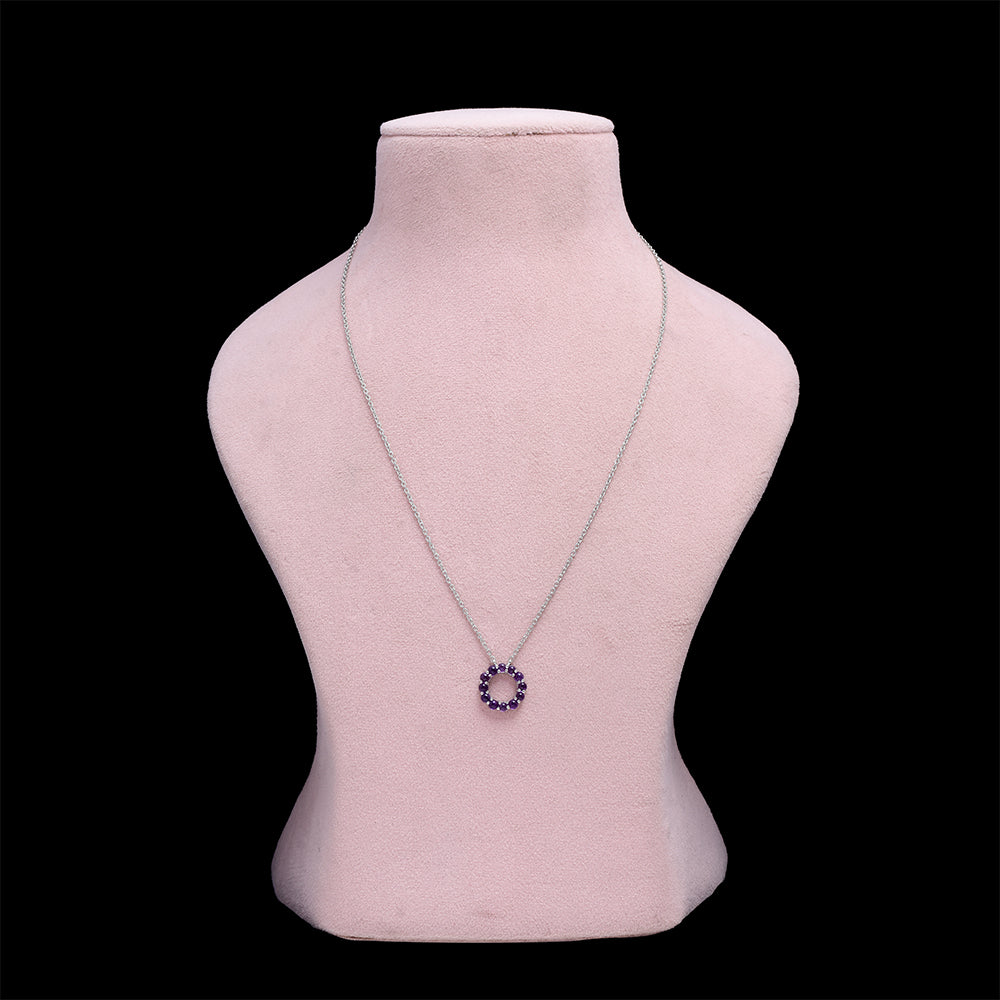 Zawieszka ze srebra próba 925 z marokańskim ametystem