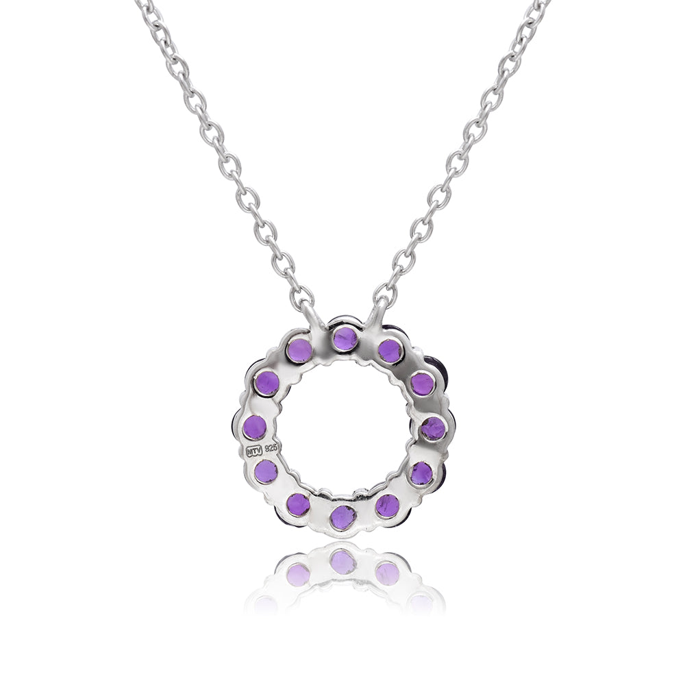 Zawieszka ze srebra próba 925 z marokańskim ametystem