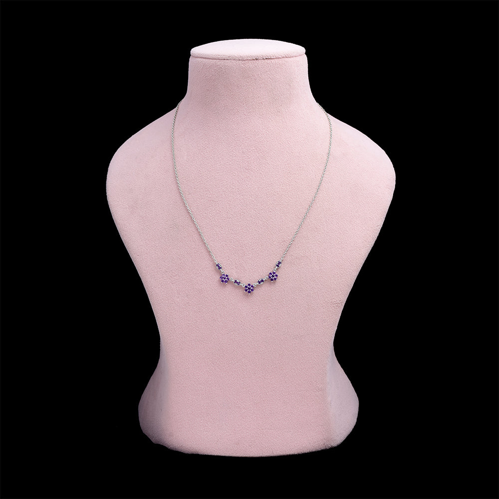 Naszyjnik ze srebra próby 925 z marokańskim ametystem 1 