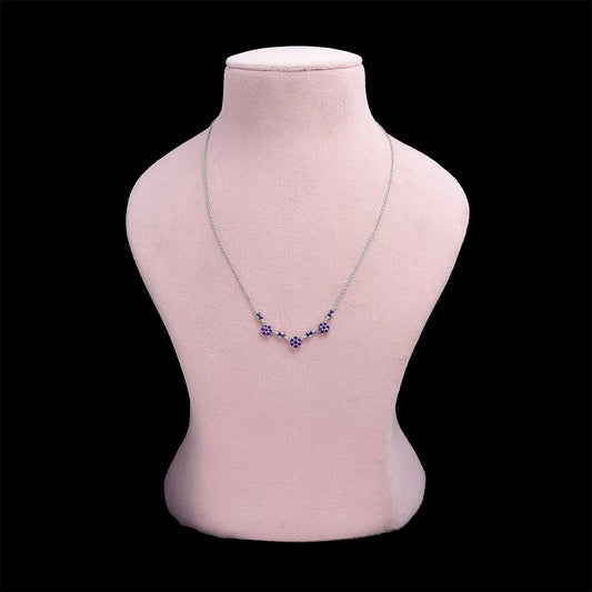 Naszyjnik ze srebra próby 925 z marokańskim ametystem