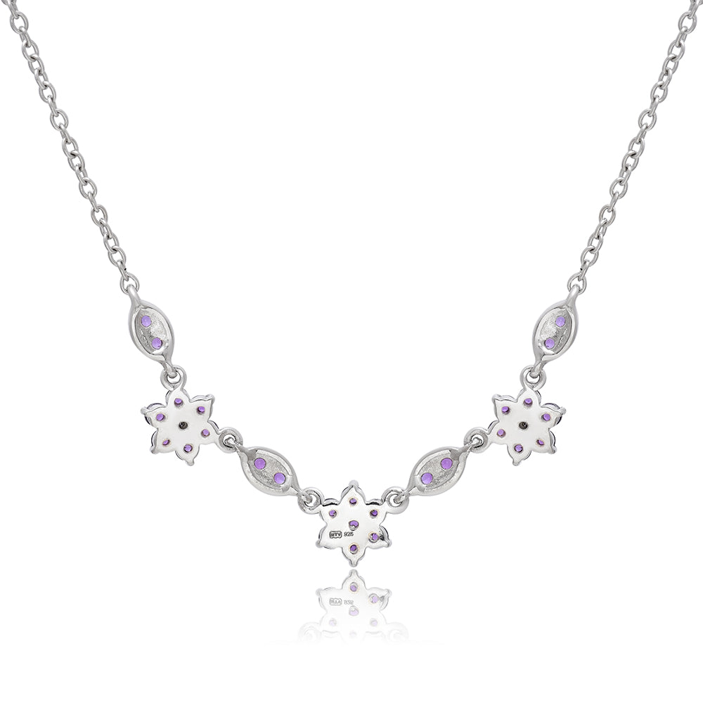 Naszyjnik ze srebra próby 925 z marokańskim ametystem 2 