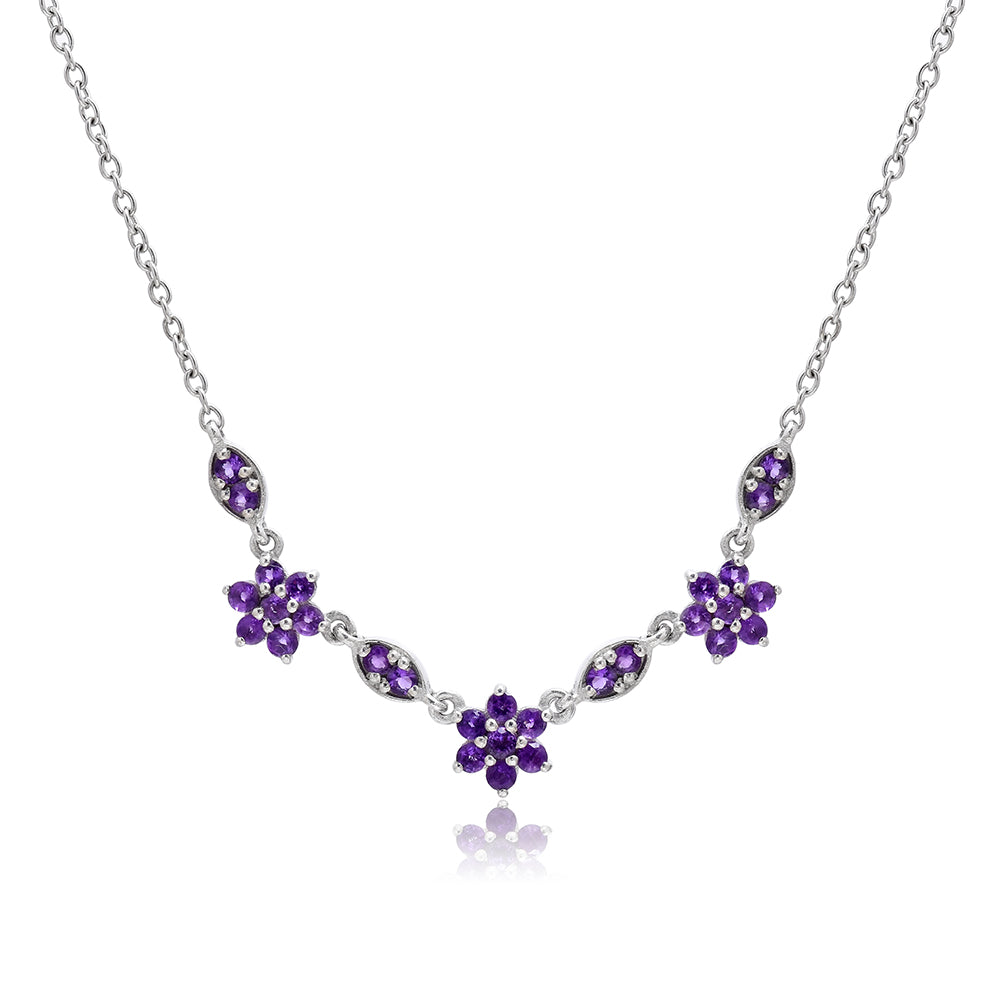 Naszyjnik ze srebra próby 925 z marokańskim ametystem