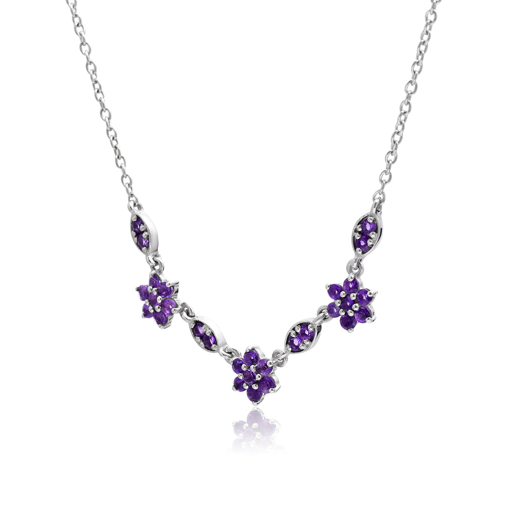 Naszyjnik ze srebra próby 925 z marokańskim ametystem 4 