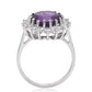 Pierścionek ze srebra próby 925 z marokańskim ametystem i białym topazem