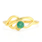 Pierścionek srebrny pozłacany z brazylijskim szmaragdem