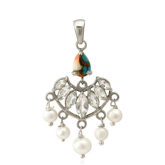 Zawieszka ze srebra próba 925 z turkusem Oyster