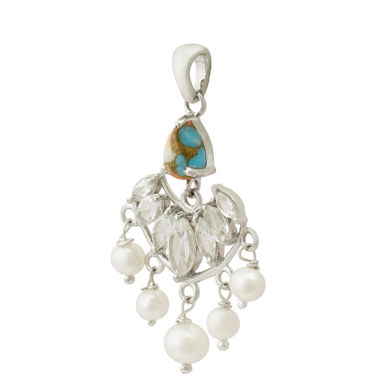 Zawieszka ze srebra próba 925 z turkusem Oyster