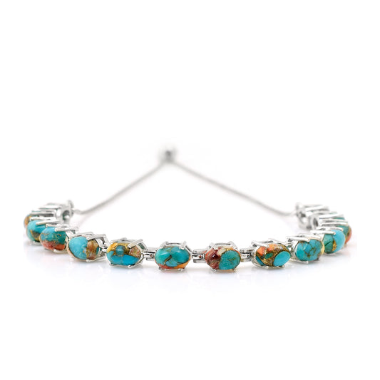 Bransoletka ze srebra próba 925 z turkusem Oyster