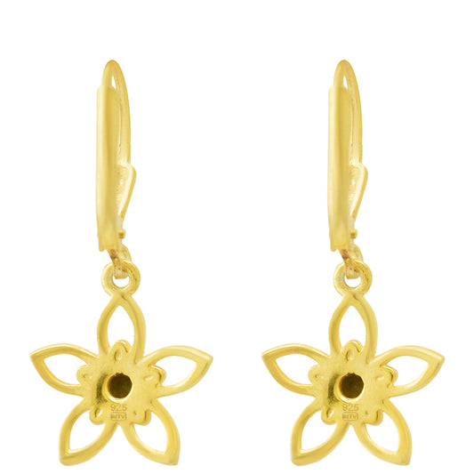 Kolczyki srebrne pozłacane z opalem etiopskim