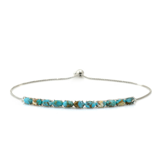 Bransoletka ze srebra próba 925 z turkusem Oyster