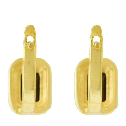 Kolczyki srebrne pozłacane z opalem etiopskim