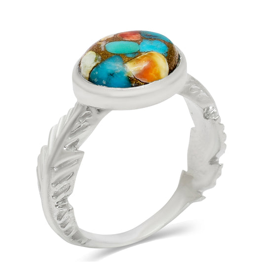 Pierścionek ze srebra próby 925 z turkusem Oyster