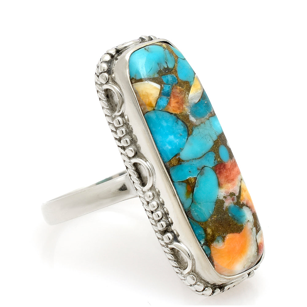 Pierścionek ze srebra próby 925 z turkusem Oyster 2 