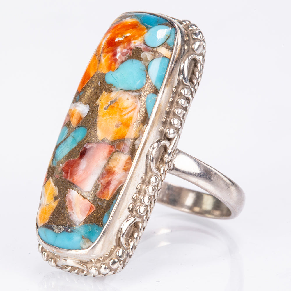 Pierścionek ze srebra próby 925 z turkusem Oyster 4 