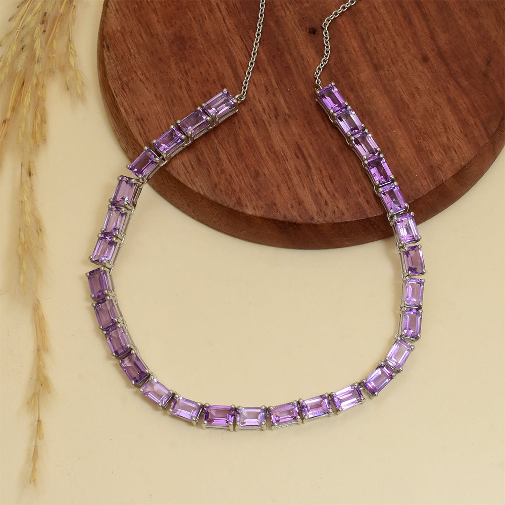 Bransoletka ze srebra próba 925 z brazylijskim ametystem 1 