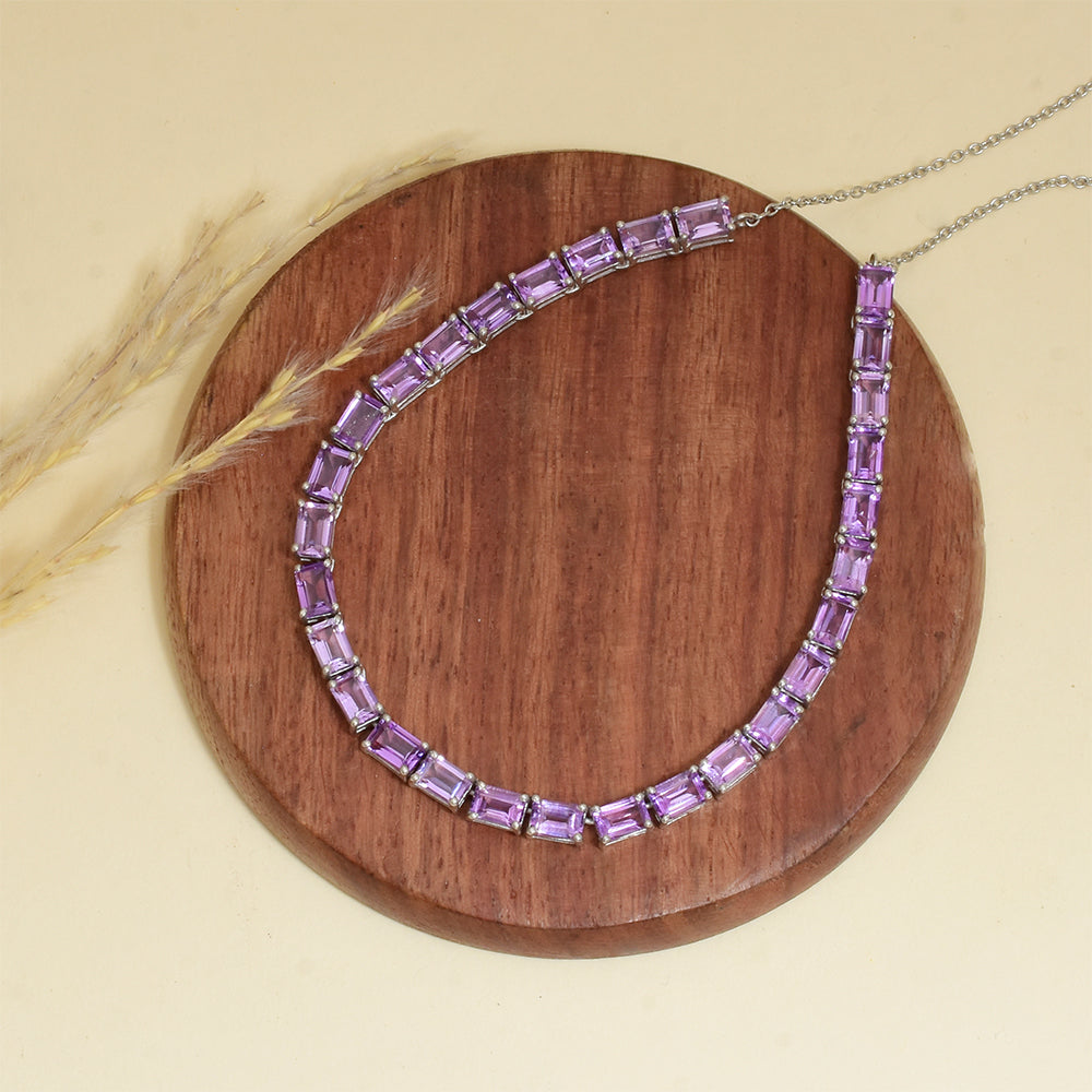 Bransoletka ze srebra próba 925 z brazylijskim ametystem 2 