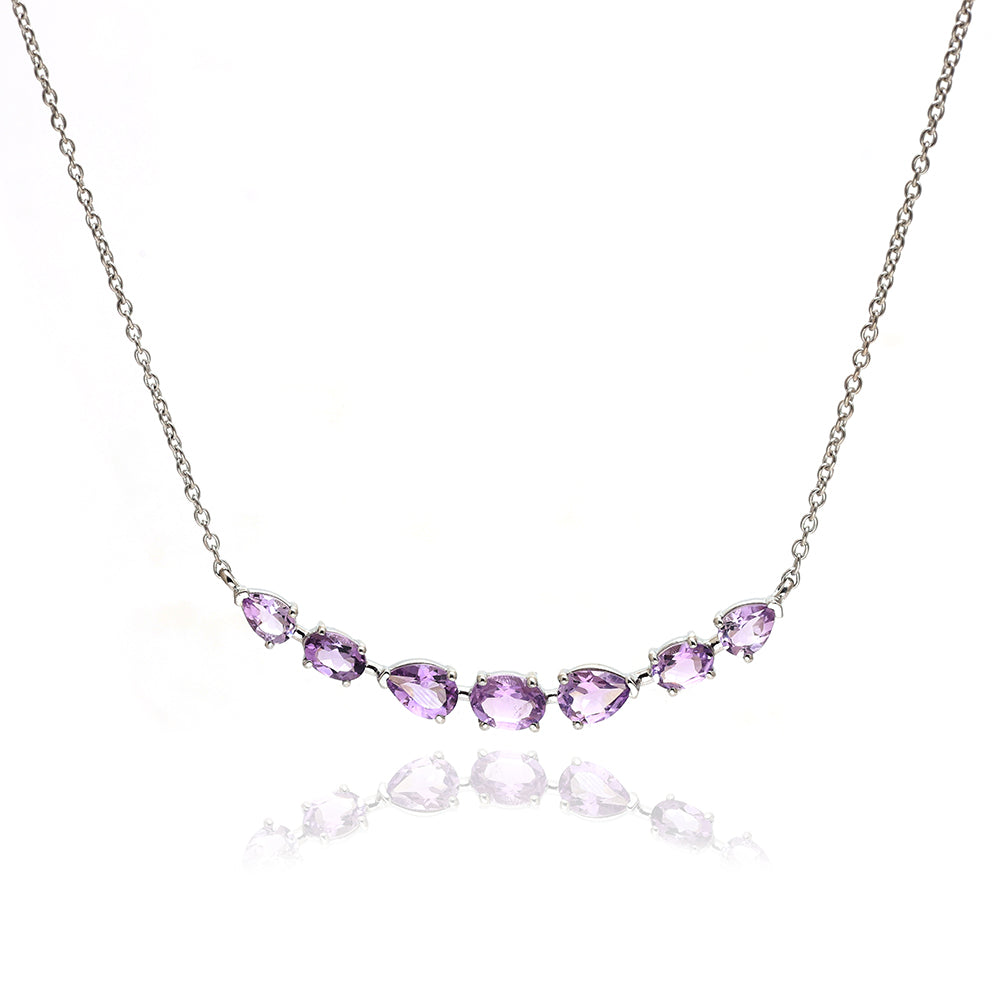 Naszyjnik ze srebra próby 925 z brazylijskim ametystem 2 