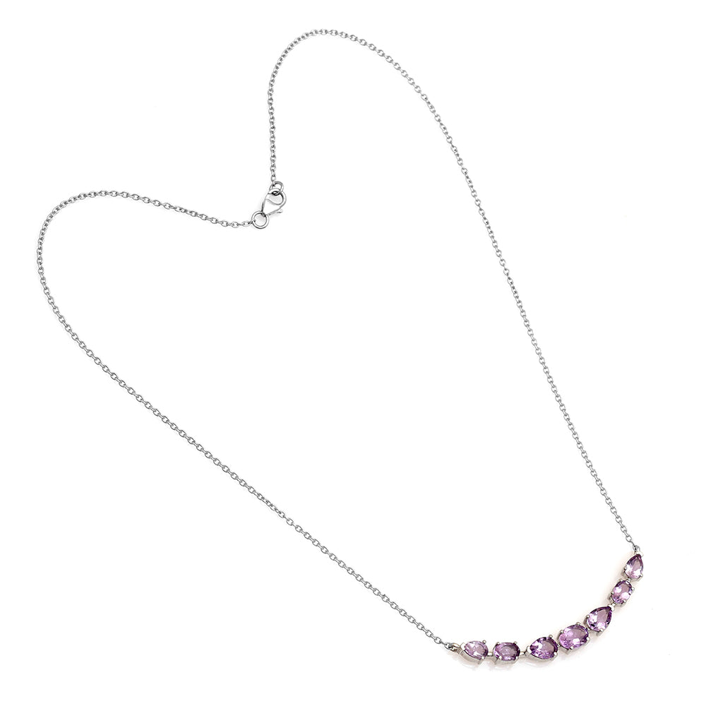 Naszyjnik ze srebra próby 925 z brazylijskim ametystem