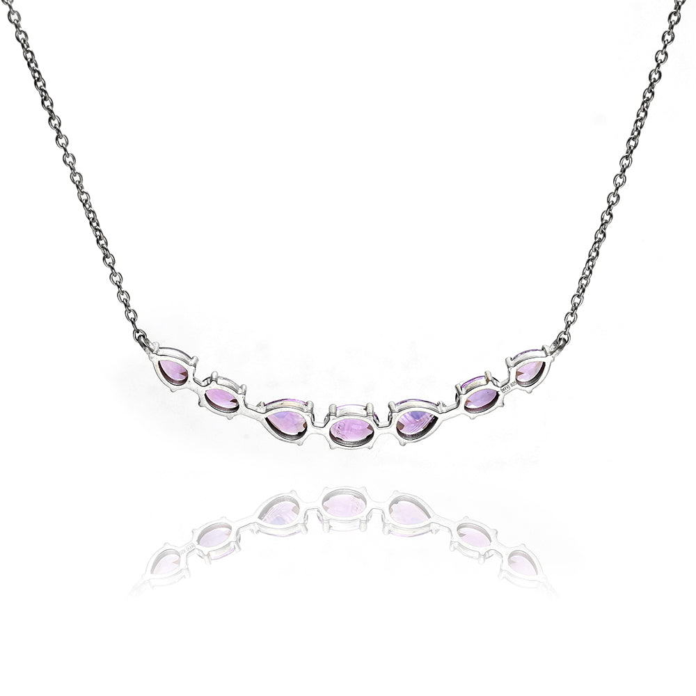 Naszyjnik ze srebra próby 925 z brazylijskim ametystem