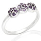 Pierścionek ze srebra próby 925 z brazylijskim ametystem