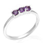 Pierścionek ze srebra próby 925 z brazylijskim ametystem