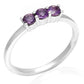 Pierścionek ze srebra próby 925 z brazylijskim ametystem